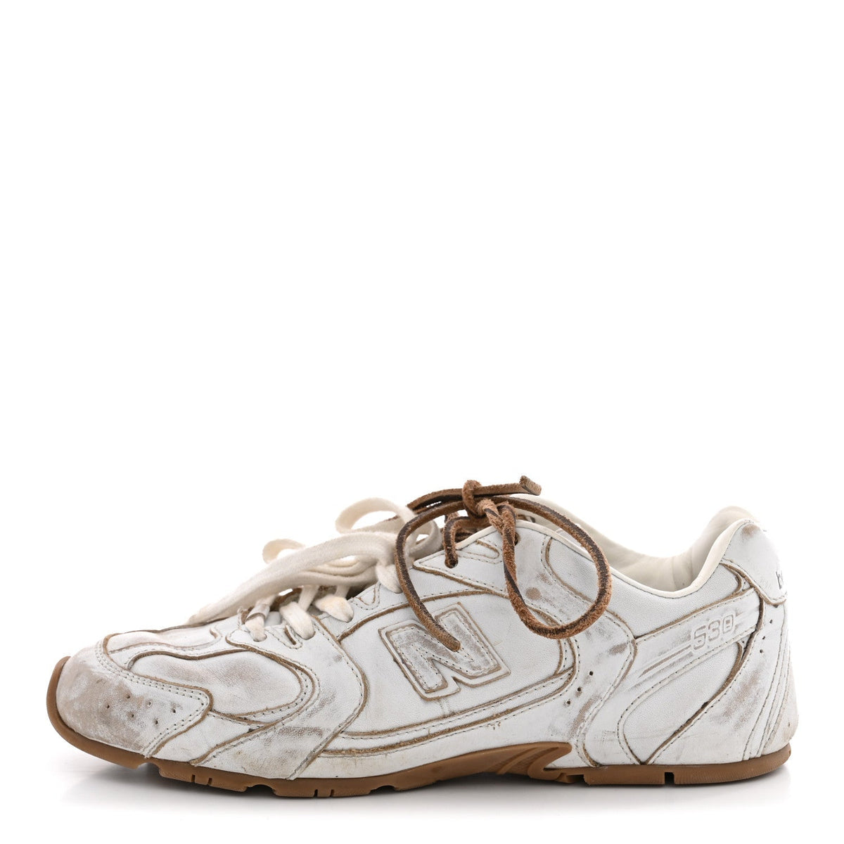 X NEW BALANCE Bleached Calfskin 530 SL Sneakers White