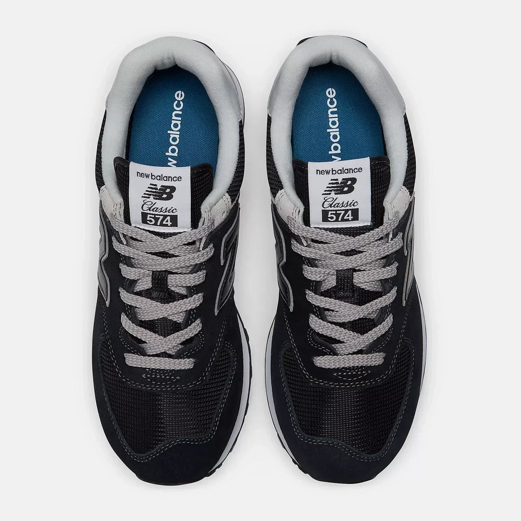 New Balance Men's 574 Core Shoes - Black/White